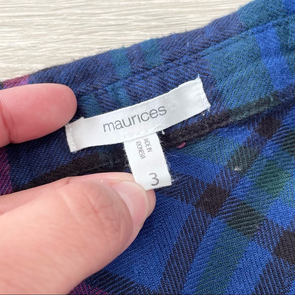 Maurices Plaid Button Front Long Sleeve Flannel 3X - Picture 6 of 7
